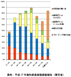 平成17年 歯科疾患実体調査報告(厚労省)