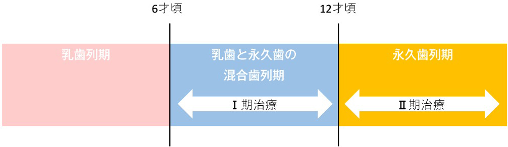 矯正治療の時期の図